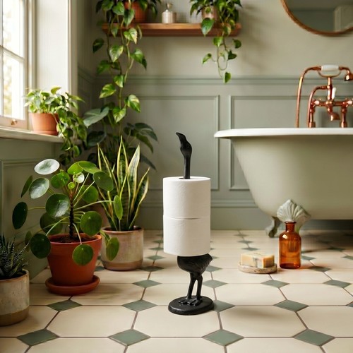 Flamingo toilet paper - toilet, holder